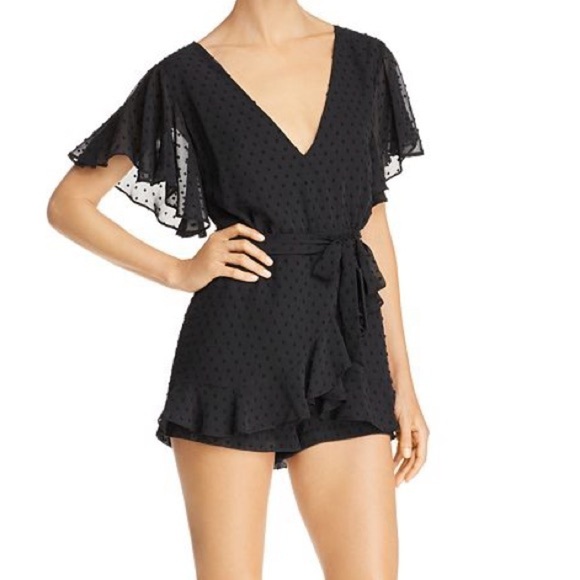 BB Dakota Lolita Swiss Dot Romper in black size 4 - Picture 1 of 7